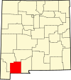 State map highlighting Luna County