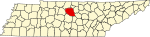 State map highlighting Wilson County