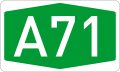 A71 motorway shield