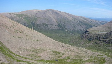 View from the northwest on Braeriach