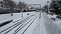 South of the station under snow