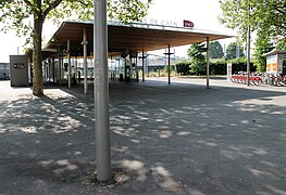 Entrée annexe de la gare de Caen en juillet 2018.
