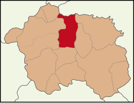 Map showing Alpu District in Eskişehir Province