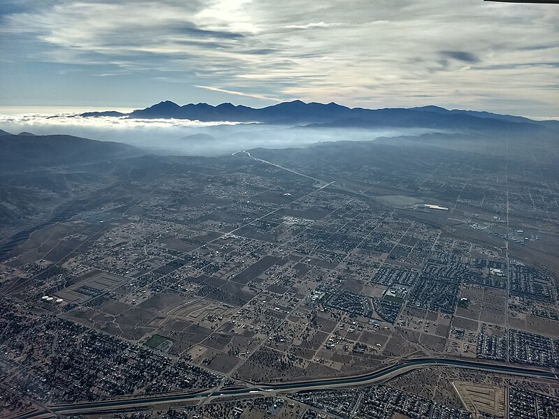 File:Hesperia and the California Aqueduct from the air.jpg