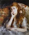 Pierre-Auguste Renoir: Jeune Femme assise (La Pensée), 1876-77