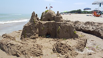 Sur une plage de l'Adriatique.