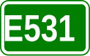 Zeichen der Europastraße 531