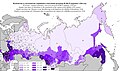 Počet a procentuální poměr Ukrajinců v regionech RSFSR (sčítání lidu 1926)