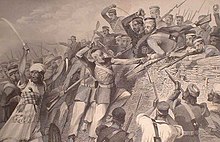 Attack of the Mutineers on the Redan Battery at Lucknow, July 30th, 1857