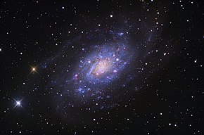 Amatérský snímek galaxie NGC 2403; autor: Adam Block