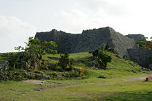 The ramparts of an ancient stone castle.