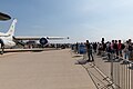 * Nomination: People waiting in line to visit a Boeing E-3 Sentry (registration LX-N90453) on static display at ILA Berlin Air Show 2024 --MB-one 08:38, 20 October 2024 (UTC) * Review  Comment Very sharp, but the crop isn't very good, especially at right with the cut hand. --Sebring12Hrs 12:17, 28 October 2024 (UTC)  Done Thanks for the review --MB-one 13:15, 30 October 2024 (UTC)