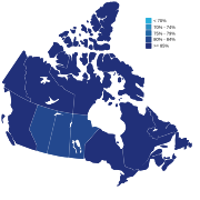 COVID-19 Vaccination Rates in Canada by province.svg