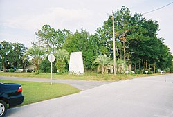 The faded sign that used to greet residents of and visitors to Hill 'n Dale