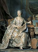 Madame Pompadour se hizo pintar por Maurice Quentin de La Tour rodeada de libros, entre los que está El espíritu de las leyes.