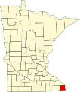 Map of Minnesota highlighting Houston County.svg