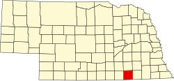 Karte von Thayer County innerhalb von Nebraska