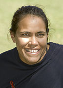 Cathy Freeman, 1996 Olympiazweite, wurde Weltmeisterin wie schon zwei Jahre zuvor