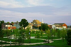 Downtown Cookeville, viewed from Dogwood Park