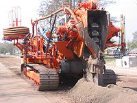 Drainagemachine voor horizontale drainage