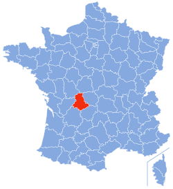 Location of Haute-Vienne in France