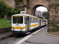 A tram-train on street