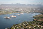 Vista aérea de Pearl Harbor