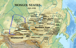 Монгольське ханство: історичні кордони на карті