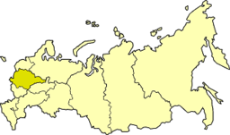 Den Centrale Økonomiske Regions placering i Rusland