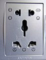 Multi-purpose socket with several outlets worldwide