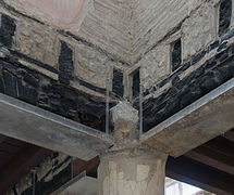 Wooden burned beams Hall of Augustals Herculaneum.jpg