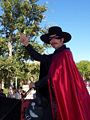 The Masked Rider, mascote da Universidade de Tecnologia do Texas é parecido com o Zorro