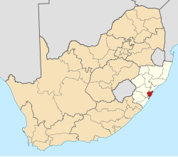 Location in KwaZulu-Natal