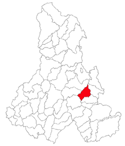 Location of Mihăileni, Harghita