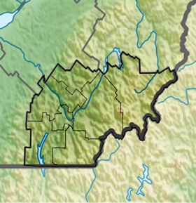 Voir sur la carte administrative d'Estrie