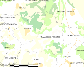 Poziția localității Villaines-les-Prévôtes