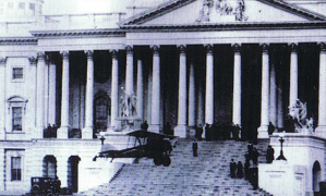 Sperry landing at the U.S. Capitol.