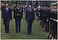 Arrival cerimony, welcome by Richard Nixon, 1973