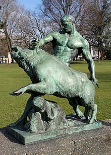 Skulptur Lützowplatz (Tierg) Herkules und der erymantische Eber Louis Tuaillon1904.jpg