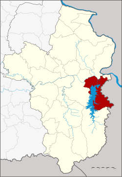 District location in Ubon Ratchathani province