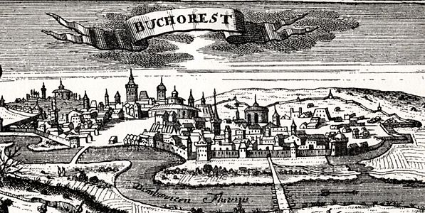 View of Bucharest in 1717