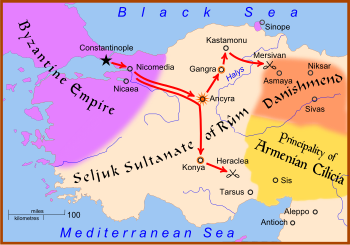 Der Verlauf des Kreuzzuges von 1101