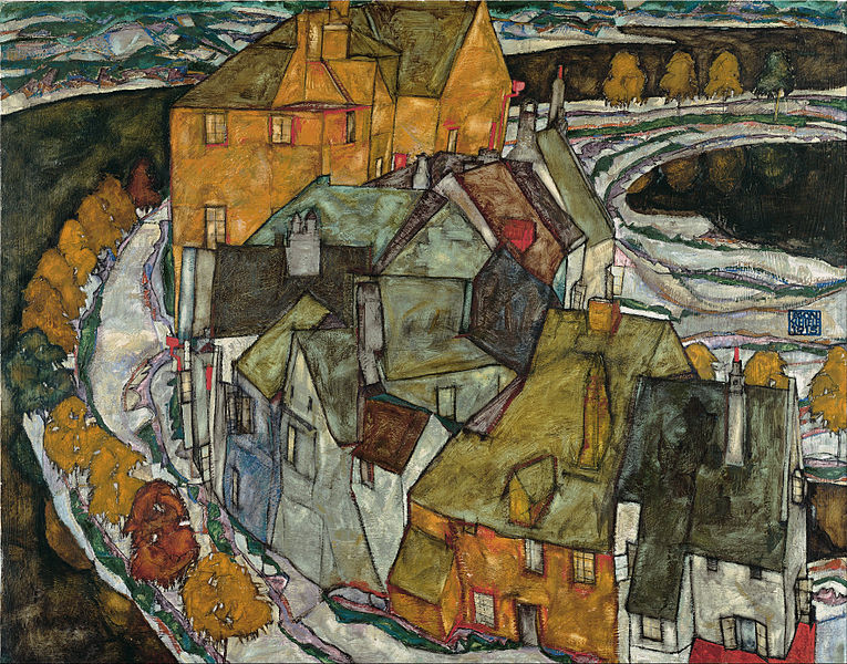 File:Egon Schiele - Crescent of Houses II (Island Town) - Google Art Project.jpg