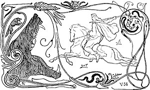 Fenrir and Odin by Frølich.jpg