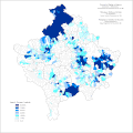 Distribution of Serbs on Kosovo and Metohija by settlements 1981.