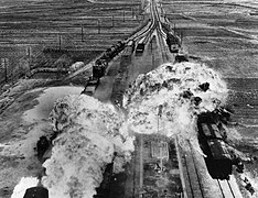 Korean War, train attack