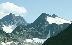 La Kuhscheibe (sur la droite), vue depuis le nord.