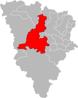 Location of the canton of Aubergenville in the Yvelines department.