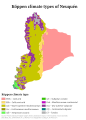 Köppen climate map of Neuquén