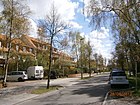 Wasgensteig südwärts auf der rechten Bildseite liegt der Waldfriedhof